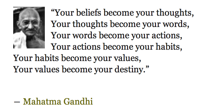Accountability for yourself - Gandhi