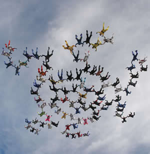Mahindra Raj Skydive 100 Big Way Formation